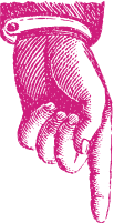 Illustration einer nach unten zeigenden Hand